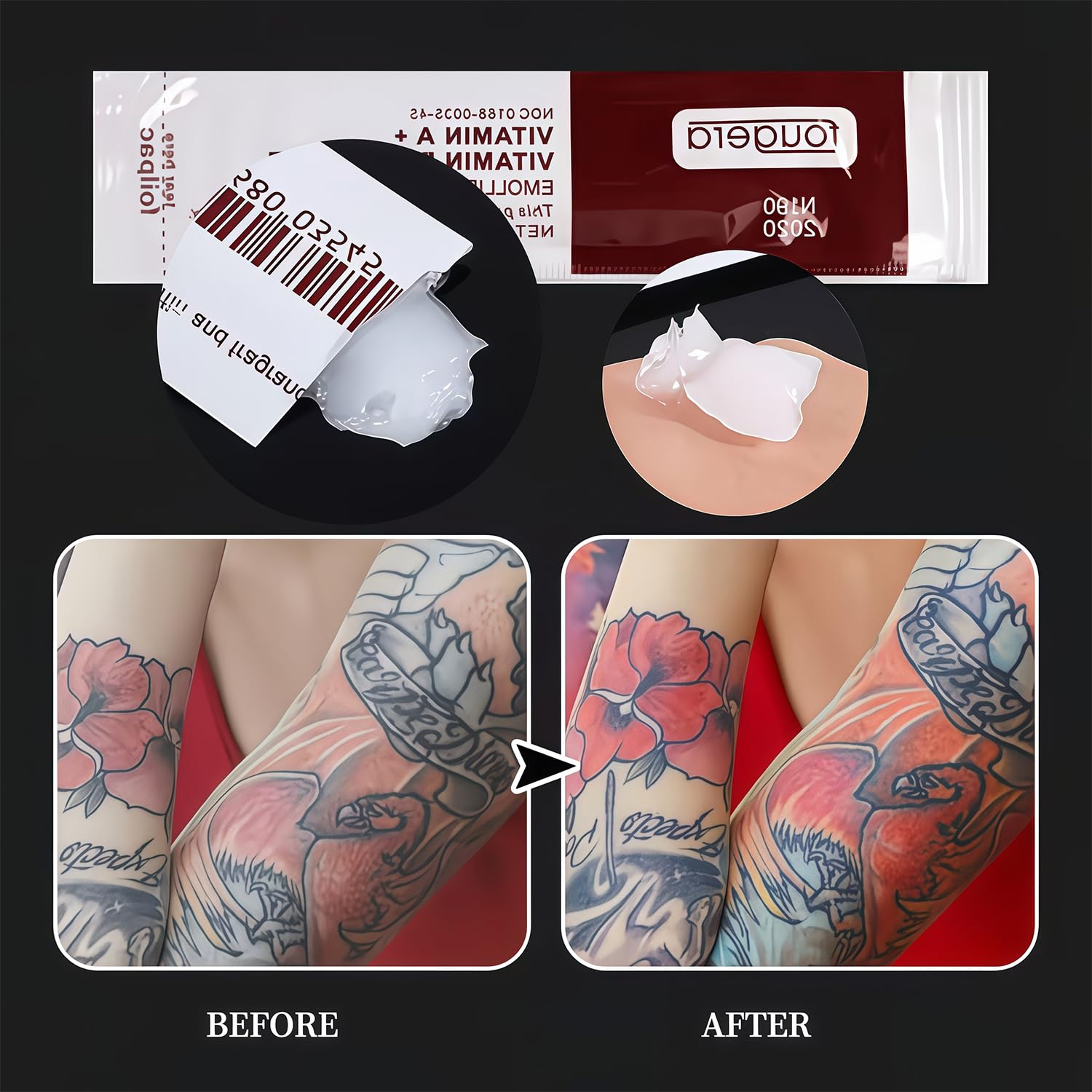 Microblading Tattoo Aftercare Cream Gel - Tattoo Scar Repair Gel Cream, Professional Aftercare Vitamins, Moisturizer