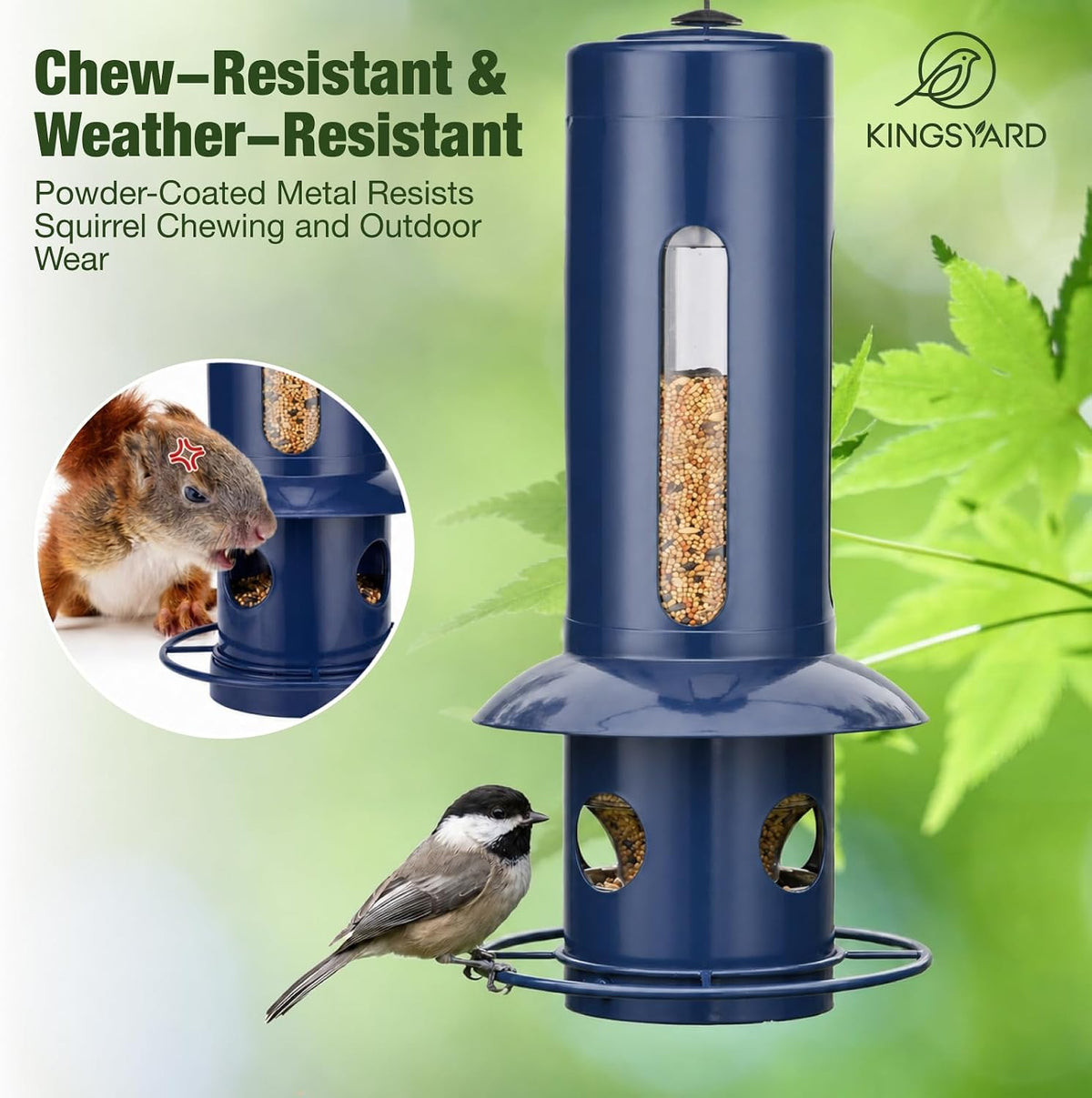 Squirrel Proof Hanging Bird Feeder for Outdoors