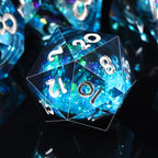 Liquid Core RPG Dice Sharp Edge Polyhedral Dice 7-Die RPG Dice Set