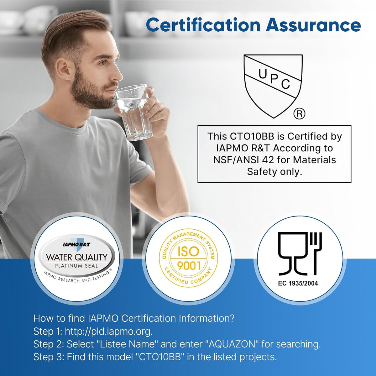 Coconut Shell Water Filter Cartridge | Activated Carbon Block CTO | Universal Whole House 5 Micron 10 inch Cartridge