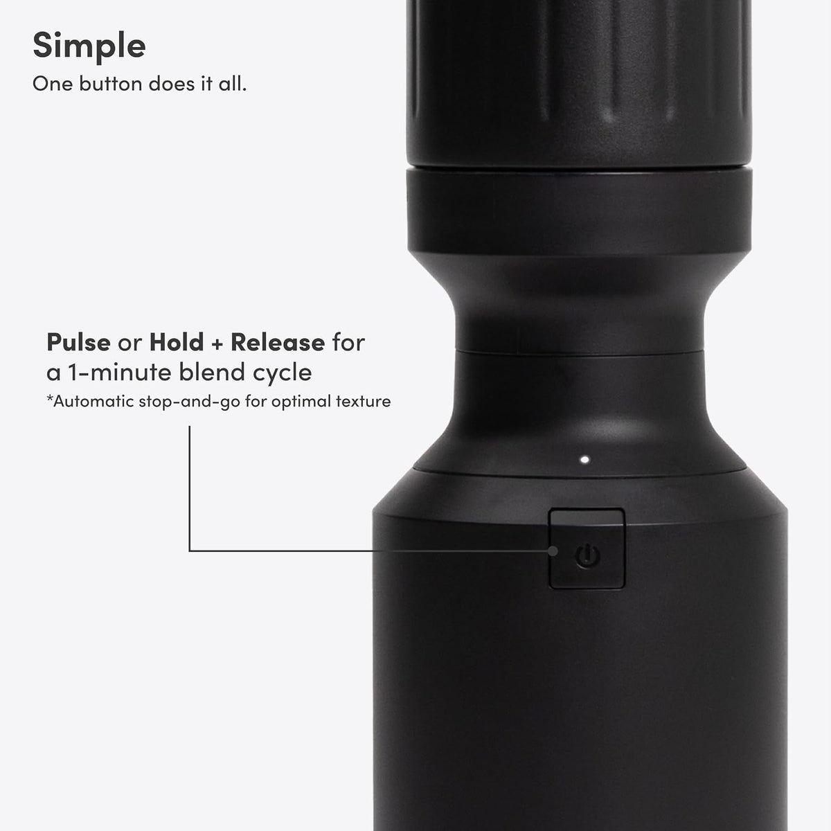 Mini 600 Stainless Steel Countertop Blender, Carbon Black, 600W | Insulated Vessel, Smoothies, Shakes, Dressings