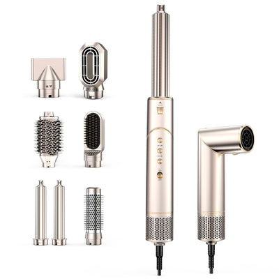 7 in 1 High-Speed Hair Dryer Brush, 110,000 RPM Air Styler for Automatic Air Curling, Negative Ionic Hot Air Brush