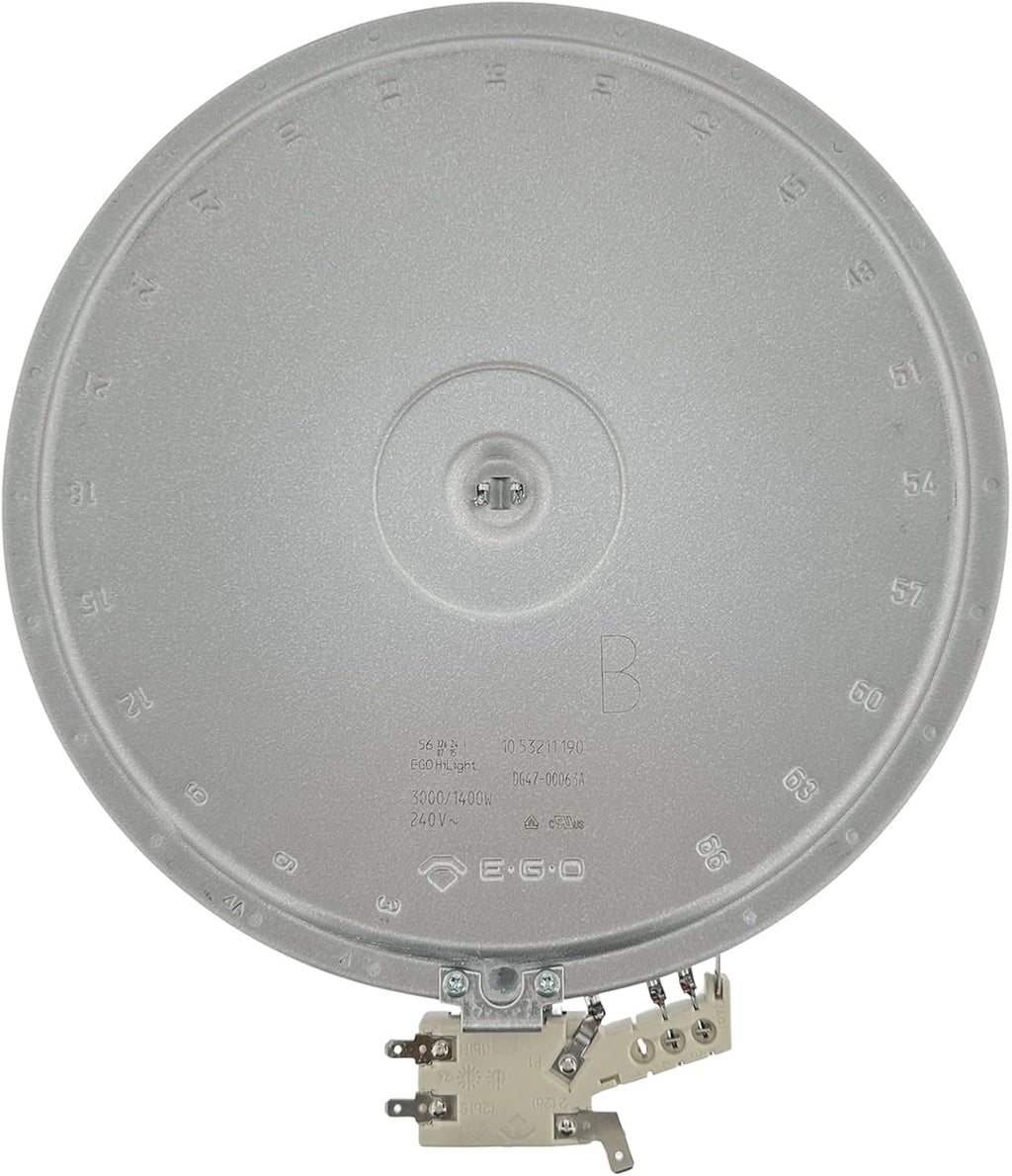 DG47-00063A Range Dual Radiant Surface Element Heater 6/9 Inch, 3000W/1400W OEM Replacement Parts for Samsung, Replaces DG47-00043A, DG47-00043B, WB30T10116, WB30X38930