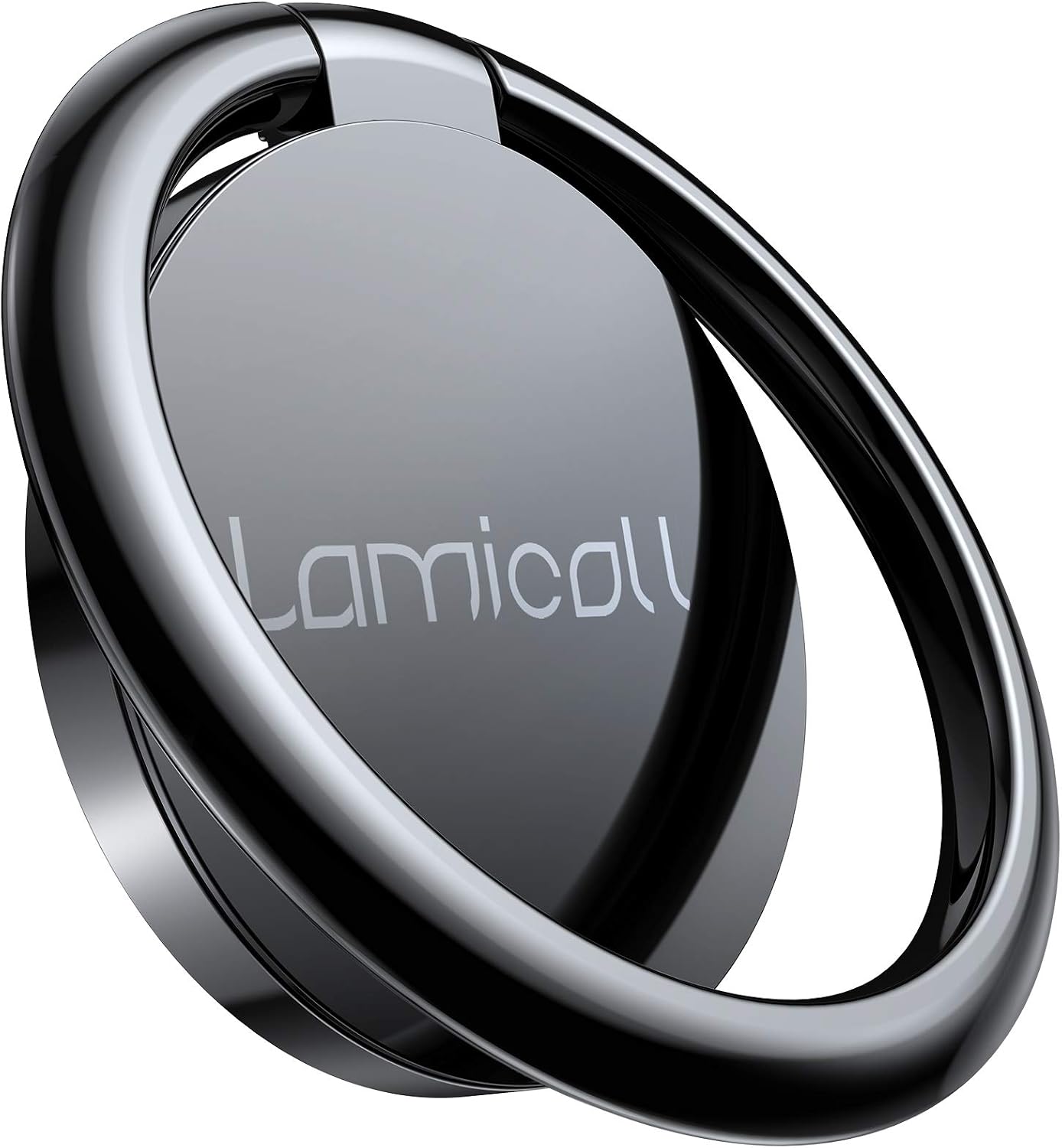 Cell Phone Ring Holder Stand - Polished Metal Finger Grip | 360° Rotation, Finger Ring Kickstand for Magnetic Car