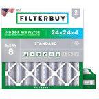 24x24x4 Air Filter MERV 8 Dust & Allergy Defense (2-Pack)