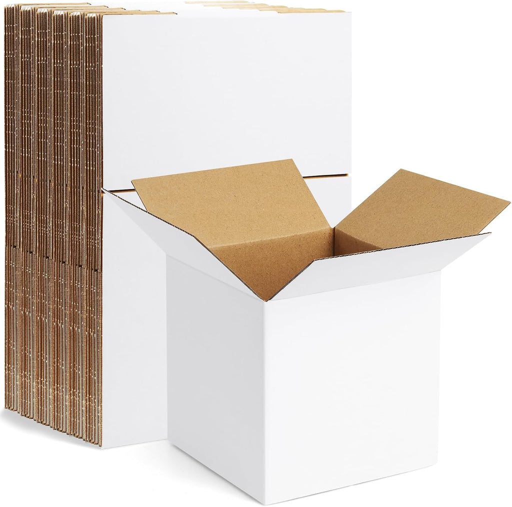 6x6x6 Shipping Boxes Small for Shipping and Gifts, 10 Pack, White
