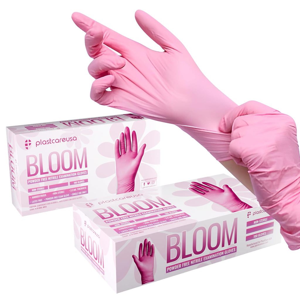 100 Large Nitrile Exam Disposable Gloves, Latex & Powder Free
