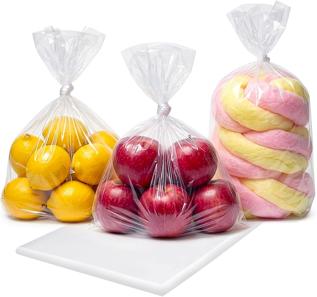 Clear Plastic Flat Open Poly Bags for Packaging, 12x18 In, 50Pcs