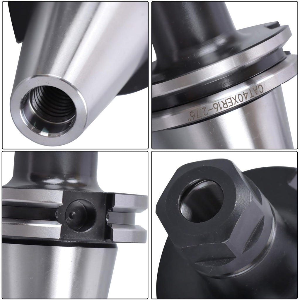 waltyotur 10pcs CAT40-ER16 2.76" Collet Chuck Tool Holder for CNC Chucks