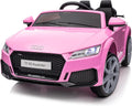 Licensed Audi Electric Car for Kids, 24V Ride on Toy Car for Toddlers with Remote Control, Bluetooth - Light Pink