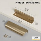 30 Pack 3-3/4 Inch Finger Pulls Champagne Bronze Handles for Cabinets Silver Dresser Pulls Edge Tab Drawer Hidden