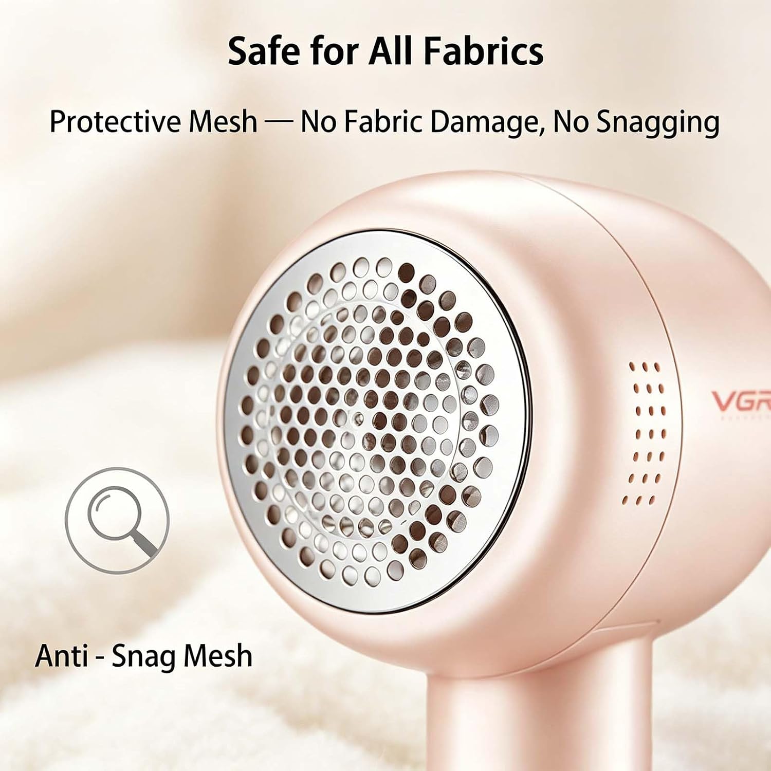 813 Rechargeable Fabric Shaver,6-Blade Lint Remover,Pink | Cordless Clothes Lint Remover for Sweaters, Blankets