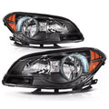 Black Clear Headlight Assembly for 2008 2009 2010 2011 2012 Chevy Malibu