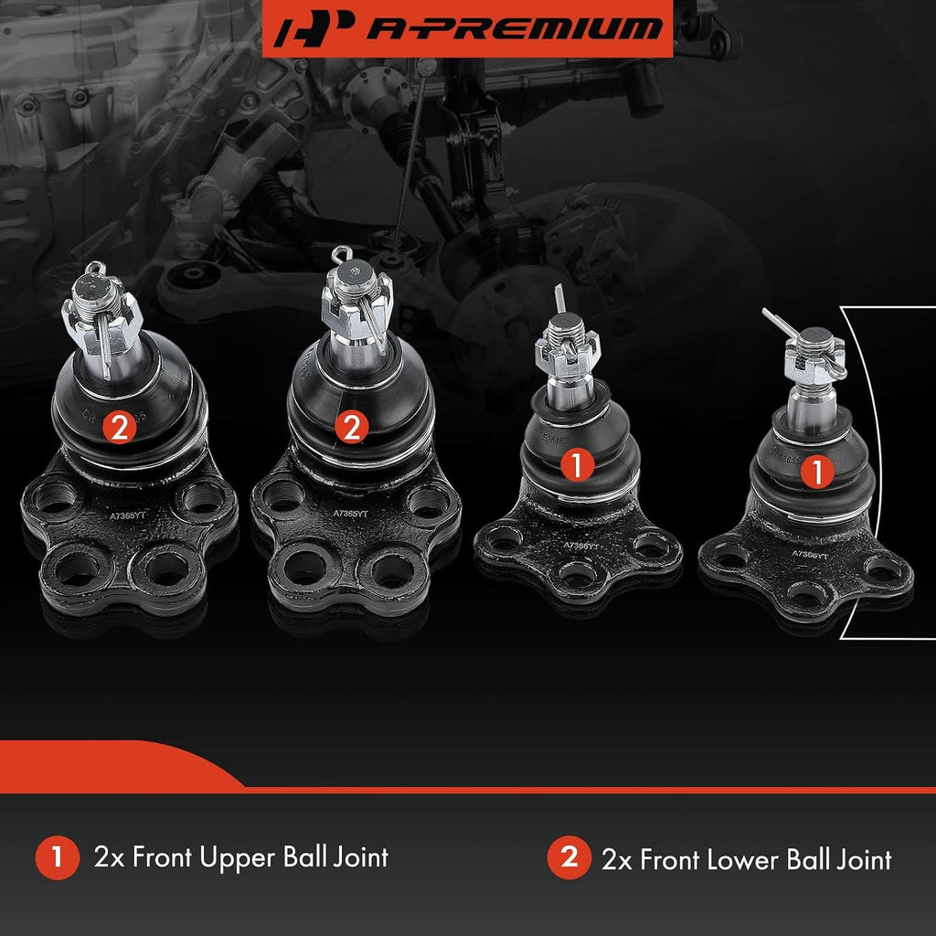 A-Premium Front Upper & Lower Ball Joint Kit, Compatible with Dodge