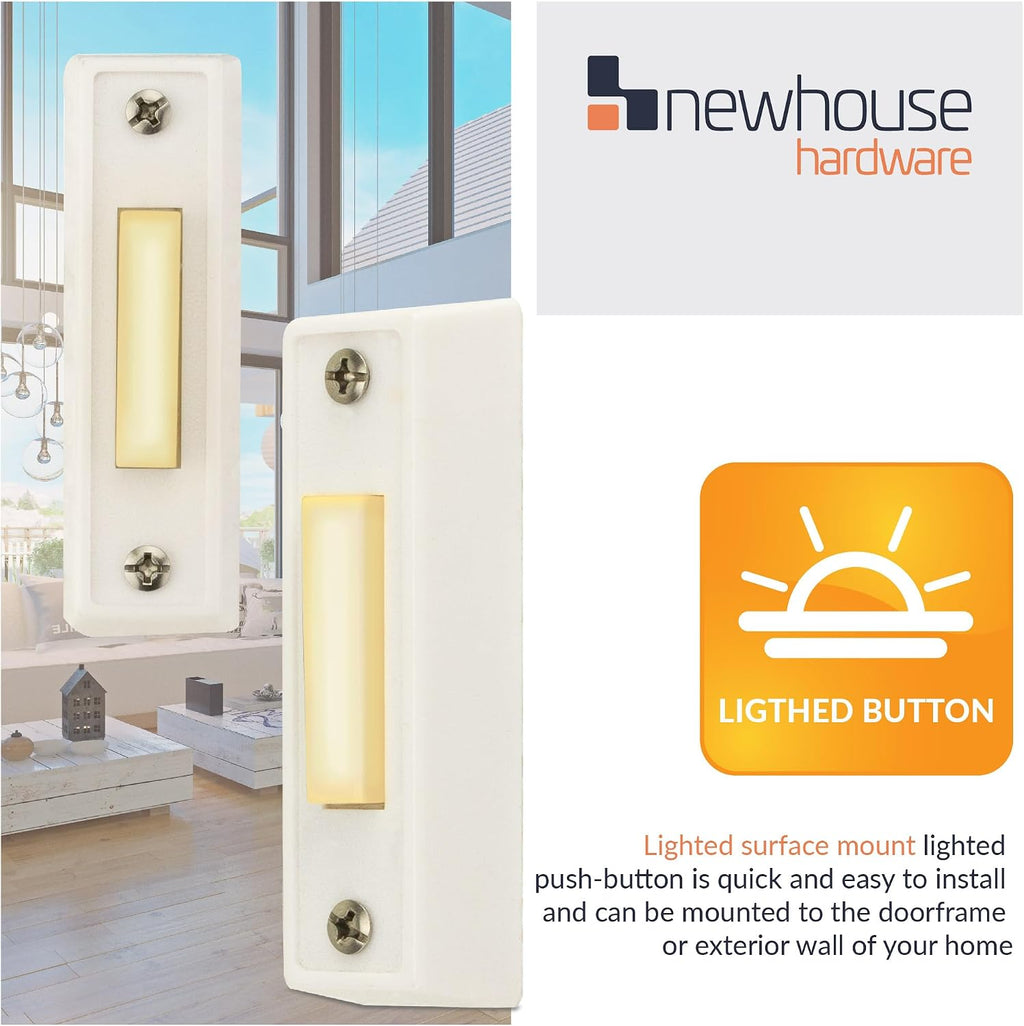 Hardwired Chime Kit with 16-Volt/30VA Transformer and Surface-Mount White Button