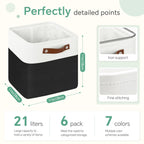 11 inch Cube Storage Bin 6 Pack, Cube Organizer Bins