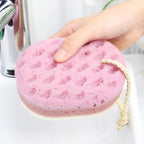 Oval Bath Sponge, Soft Exfoliating Shower Cleaning Sponge, 3‑Pack