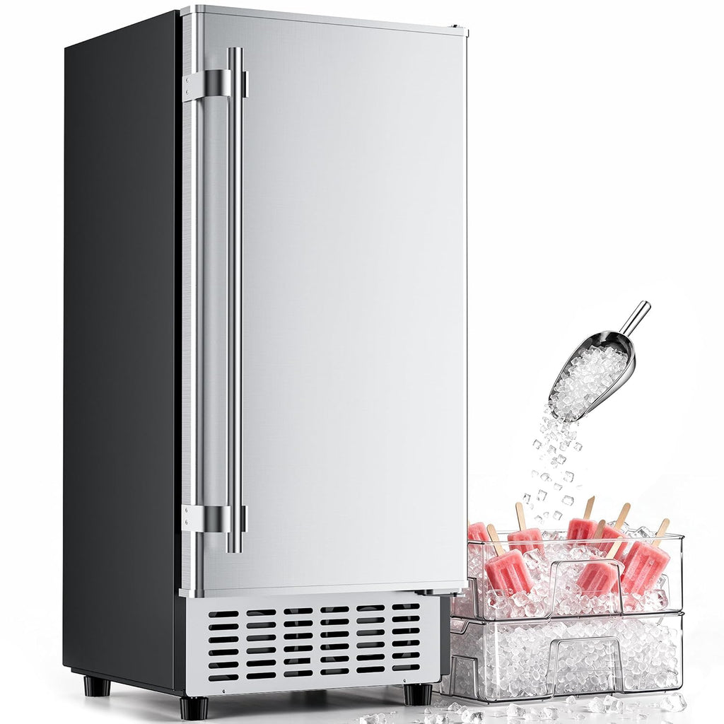 Undercounter Nugget Ice Maker 100lb/24H for Home Bar RV