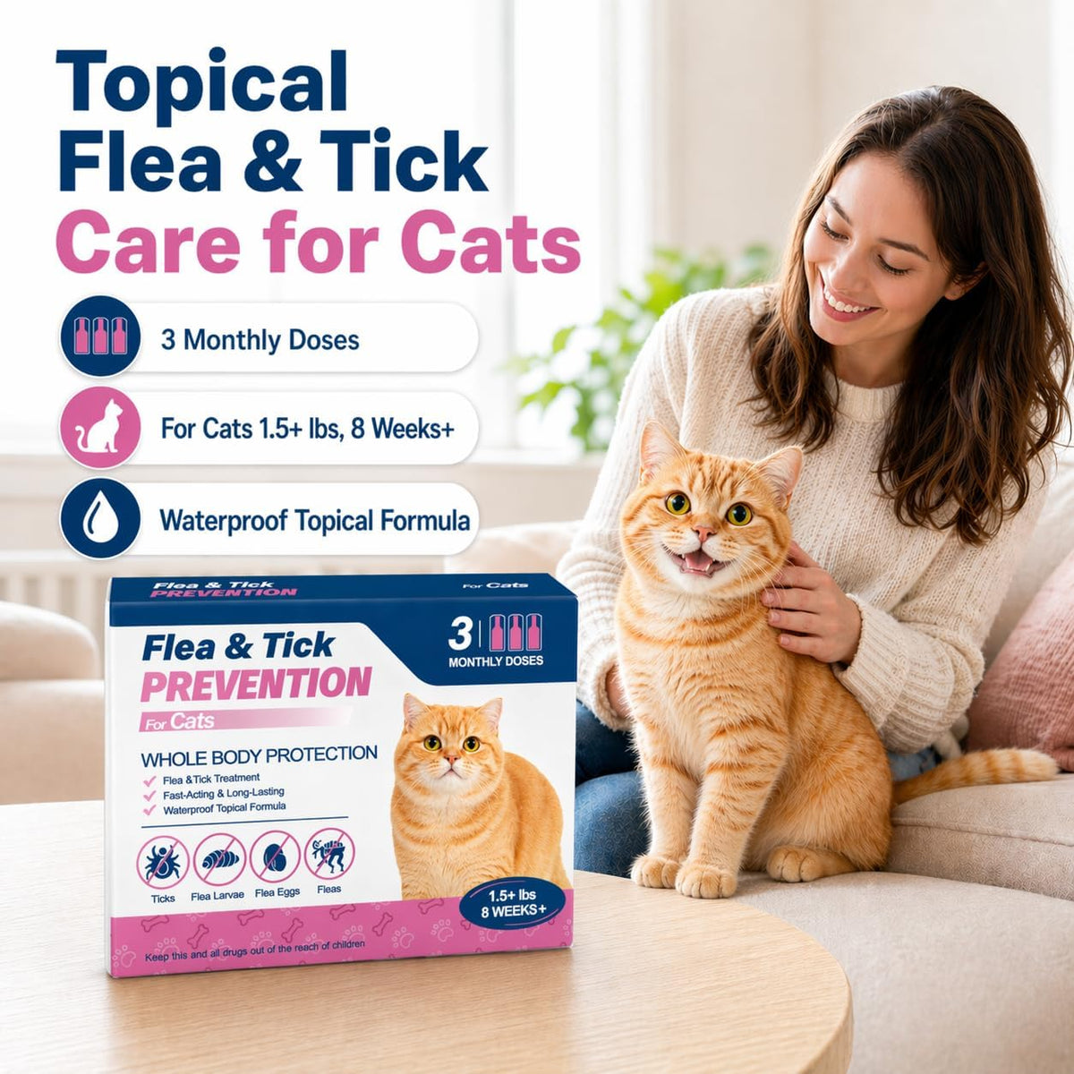 Topical for Cats, Flea & Tick Topical for Cats & Kittens