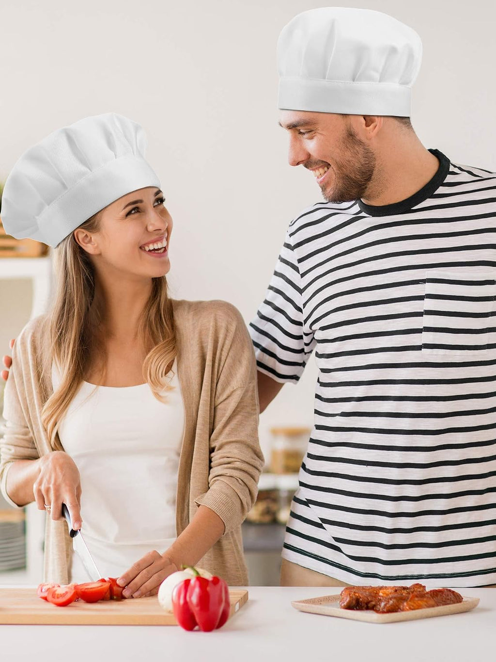 Chef Hats for Adults Adjustable Elastic Baker Caps