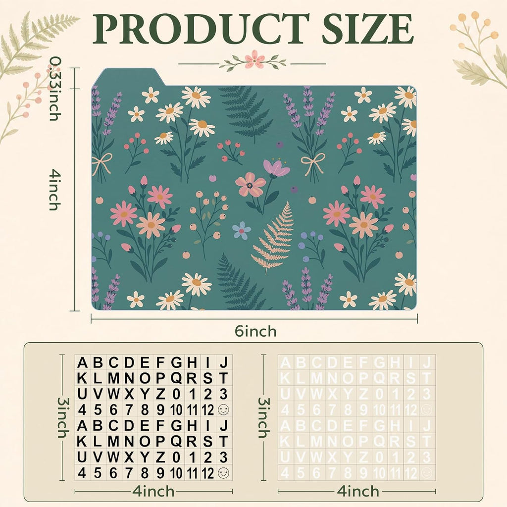 50 Pack 4 x 6 Inch Index Card Dividers with 2 Number Alphabet Sticker with Tab, Dry Erase Index Card Guide Set, Photo