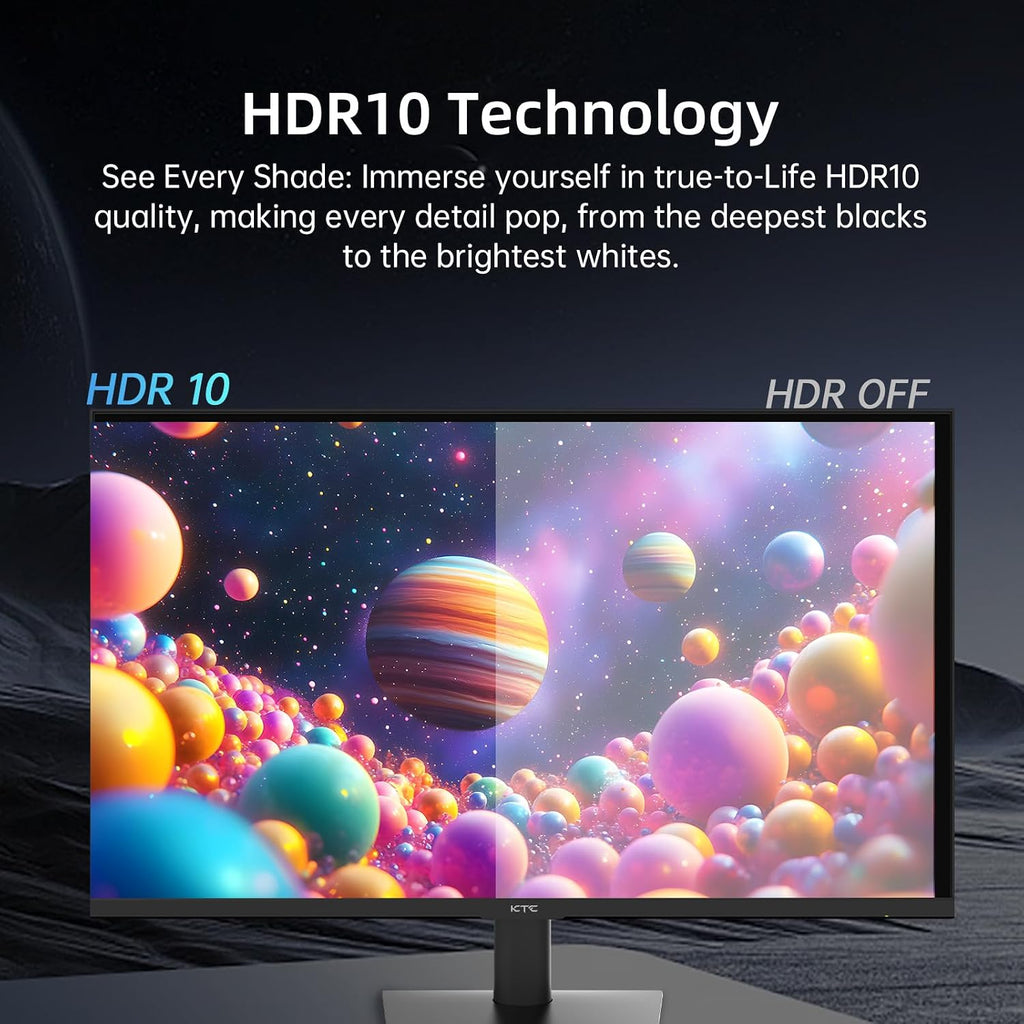 24 Inch Monitor 100Hz, FHD 1080P Computer Monitor, 4000:1, H24V27 | Frameless Design, 103%sRGB, HDMI VGA Port, Low