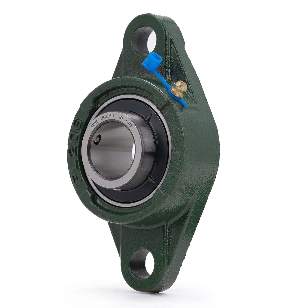 XIKE 2 Pcs UCFL206-18 Bore 1-1/8" Pillow Block Flange Mounted Ball Bearings.