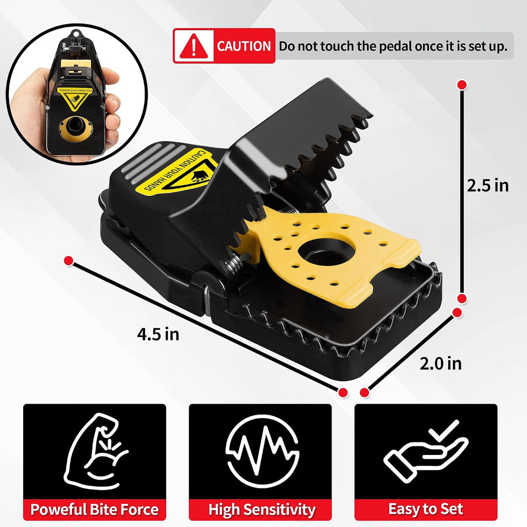 Mouse Traps, 12 Pack Snap Rat Traps, Quick-Set Reusable Sanitary Mice Traps, Rodent Traps Mice Catchers Indoor