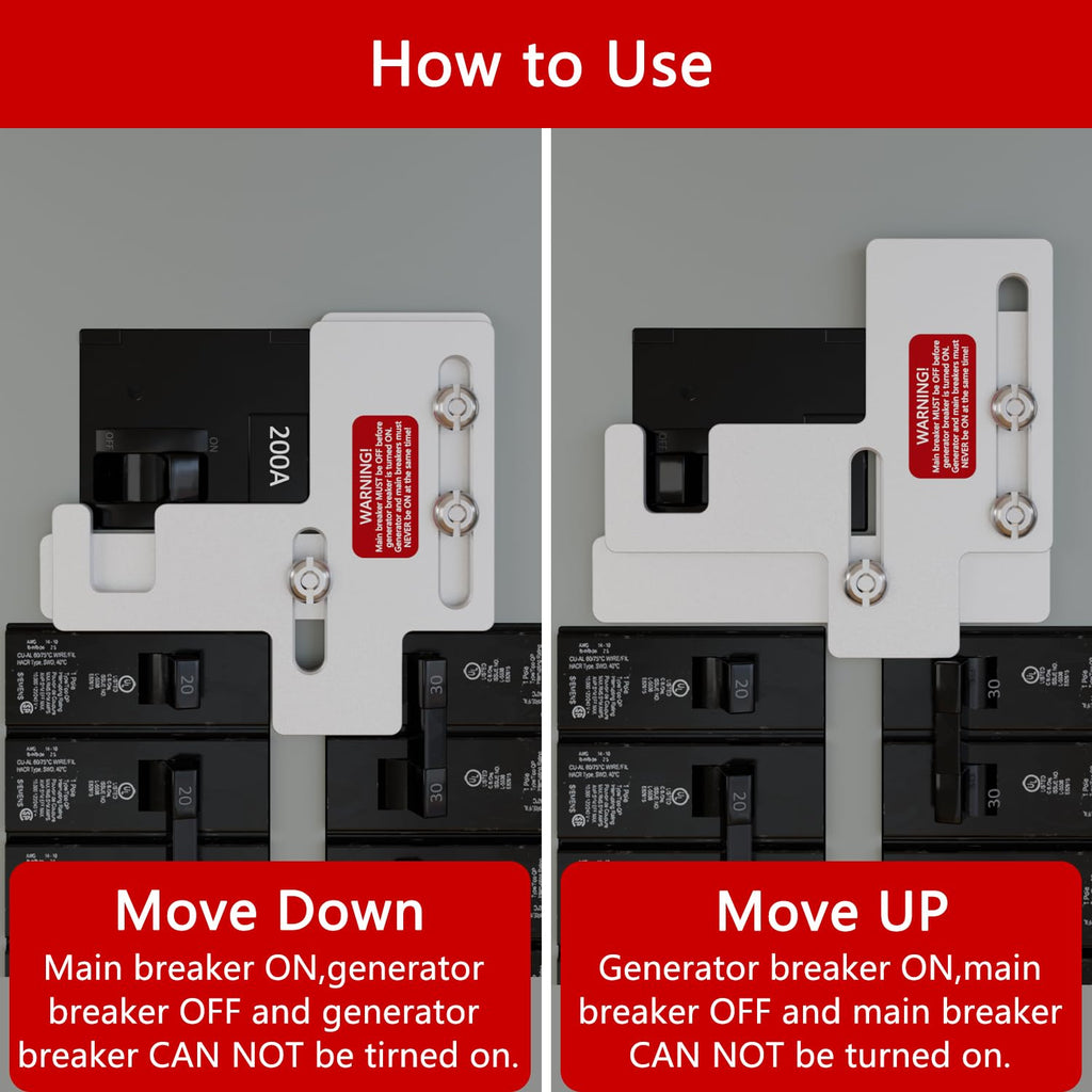 Generator Interlock Kit Compatible with Siemens or Murray 150&200Amp Panels