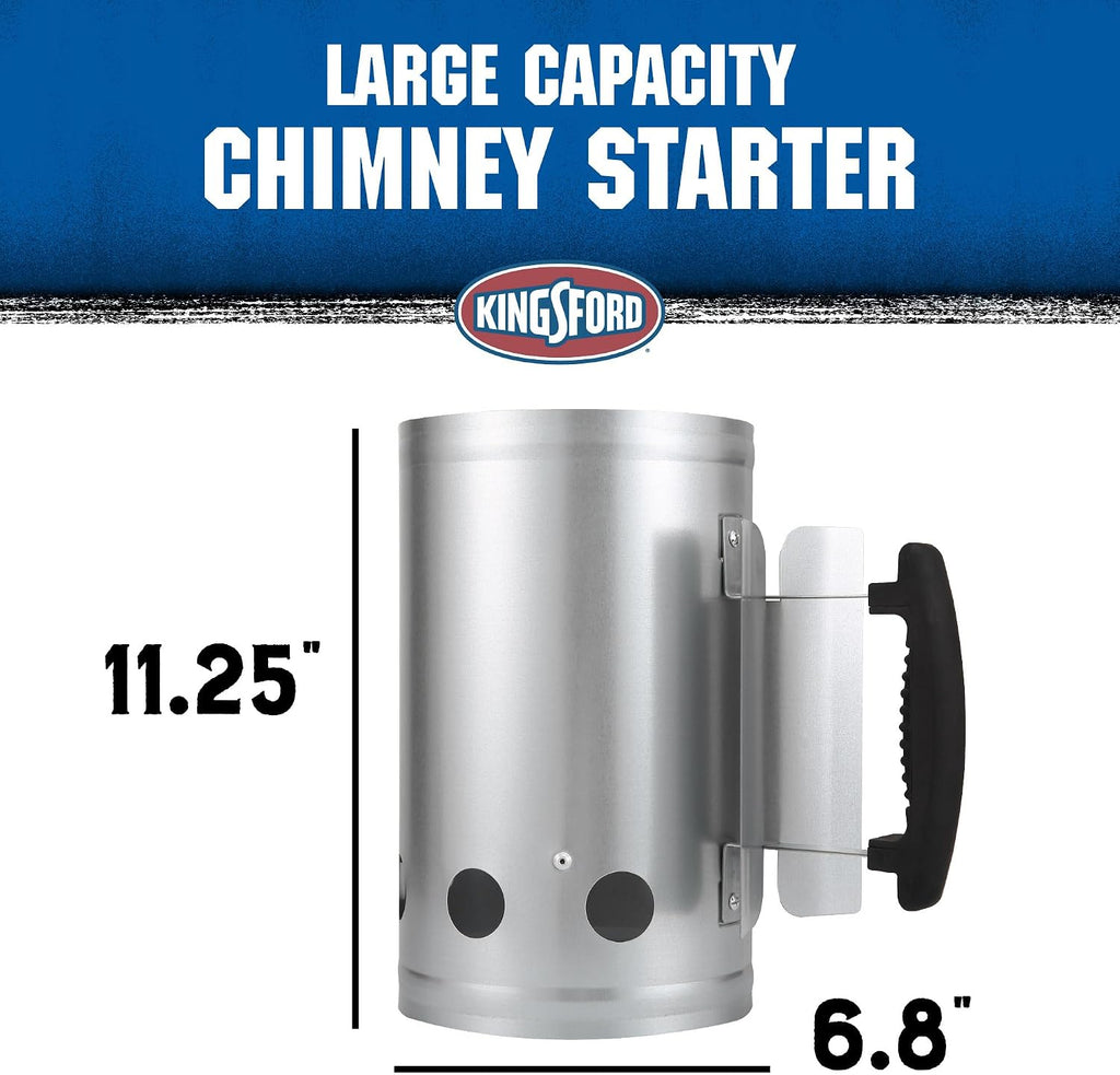 Heavy Duty Charcoal Chimney Starter, Large Capacity