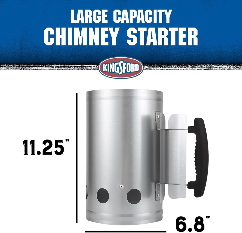 Heavy Duty Charcoal Chimney Starter, Large Capacity, 6-Pack
