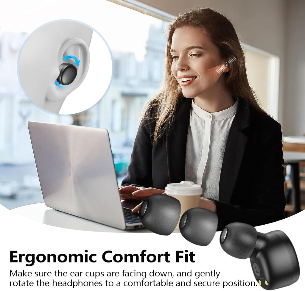 Wireless Earbuds Bluetooth 5.3 in Ear Buds Light Weight Headphones,Deep Bass Sound,Built in Mics Headset,Clear Calls