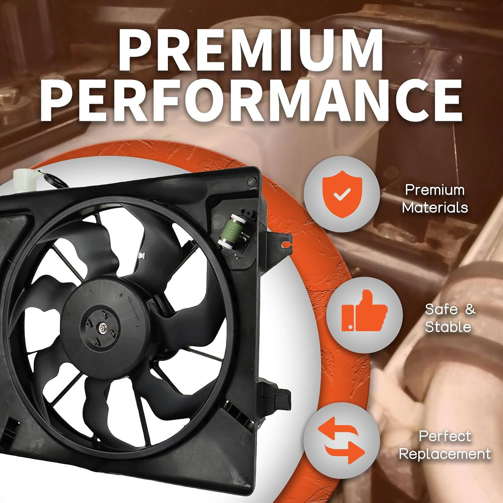 labwork Radiator Cooling Fan Replacement for Hyundai Elantra 2011-2013