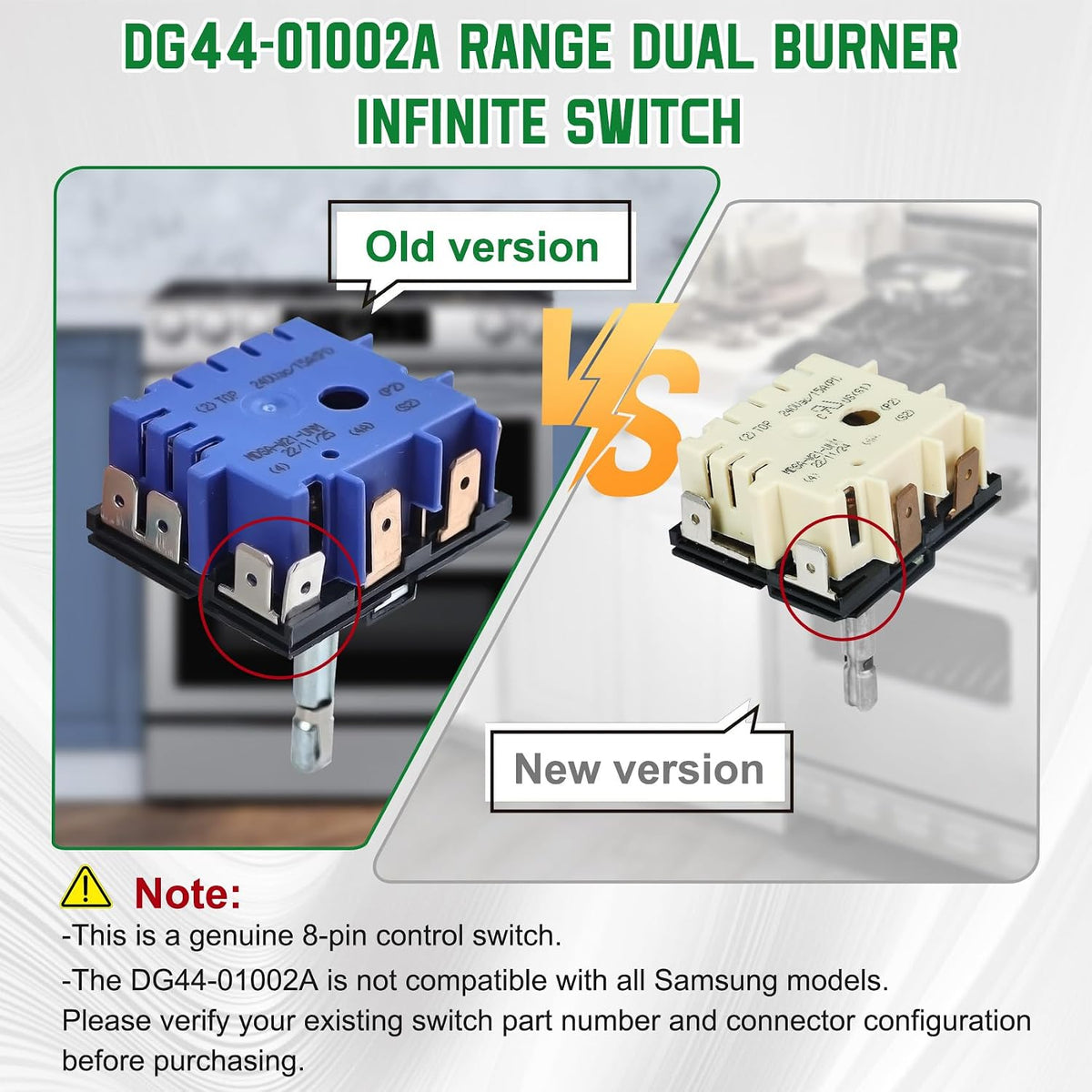 DG44-01002A Range Dual Burner Infinite Switch (Engergy Regulator)