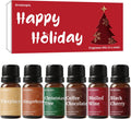 Fragrance Oil Holiday Set, Aromtopia Essential Oils for Candle Soap Making, 6x10ml, Diffuser Oils Scents, Winter