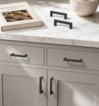 Matte Black Cabinet Handles, 3 Inch CC, Solid Kitchen Pulls, 25 Pack
