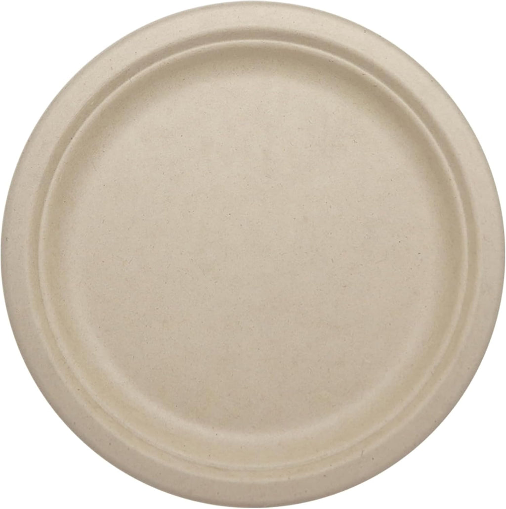 Compostable Round Paper Plates, 9 Inch (Pack of 40)