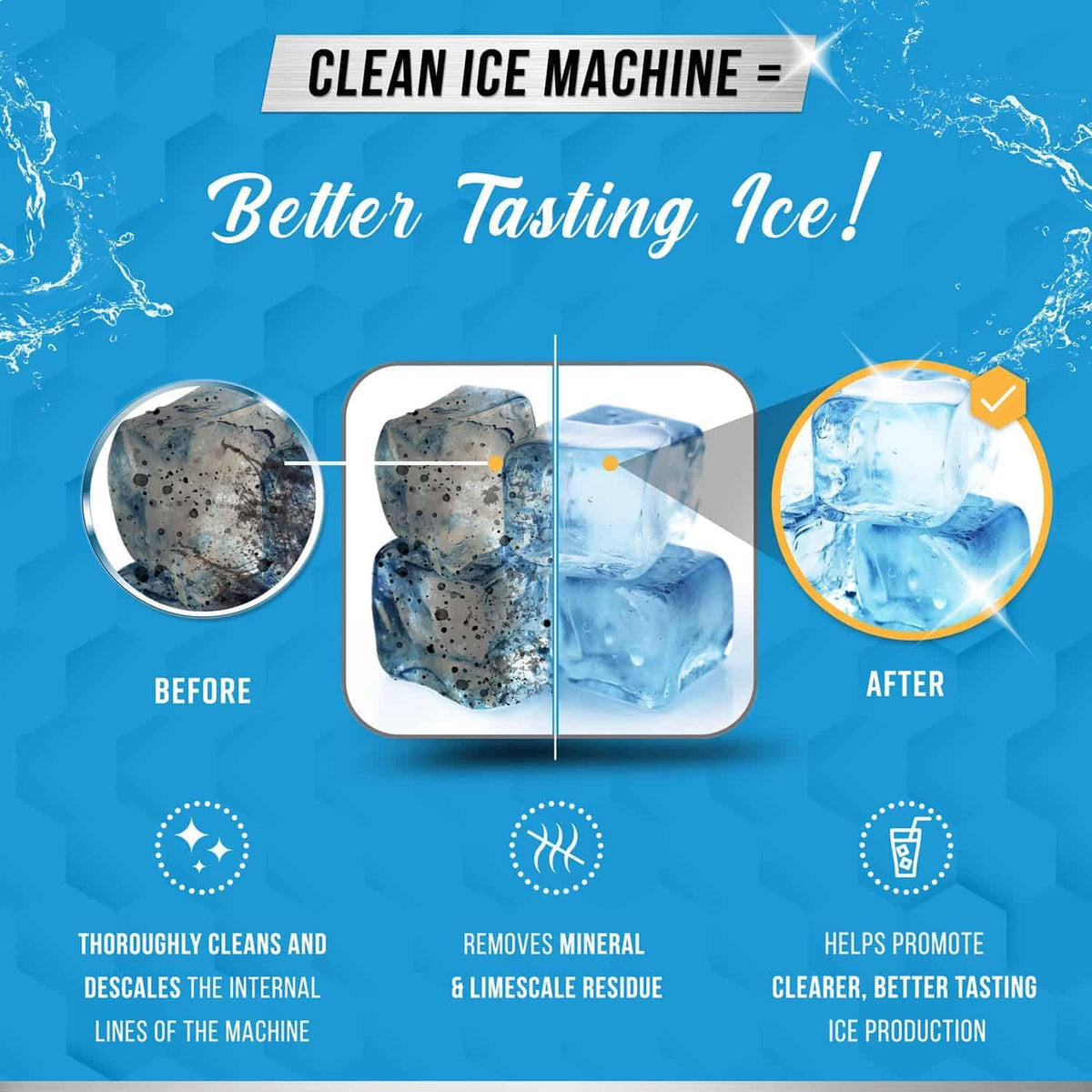 Ice Machine Cleaner Maker Descaler - 24 Clean Tablets Compatible with Frigidaire, Opal, GE Profile, Kitchenaid