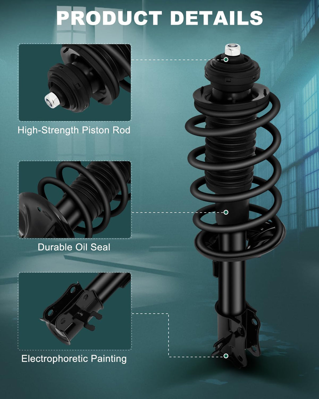 AUTOMUTO Front Complete Struts Spring Assembly Fit 2004-2011 for Chevy Aveo