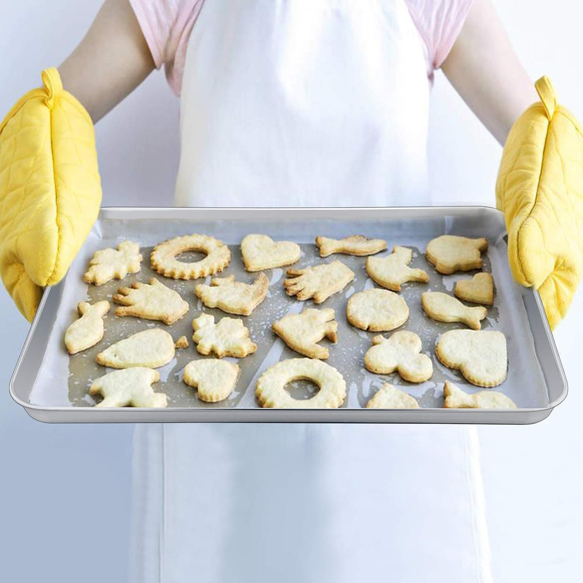 19.6 Inch Baking Sheet with Rack Set, Pans with Flat Racks