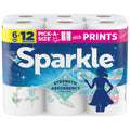 Pick-A-Size Paper Towels, 2-Ply Spirited Prints, 6 Double Rolls