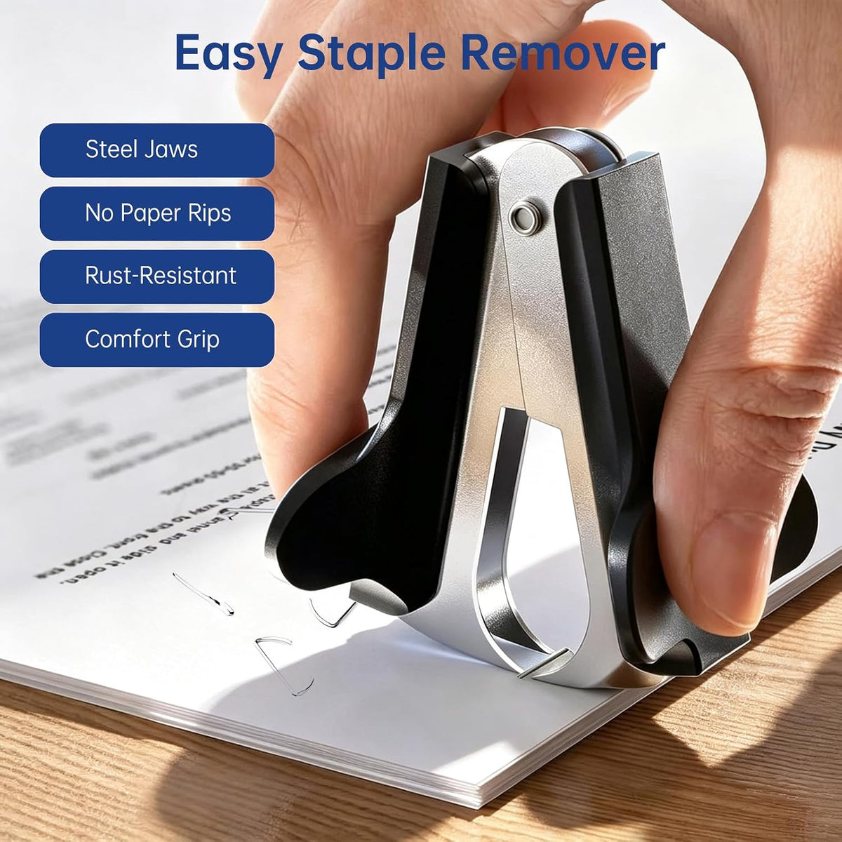 Metal Stapler Heavy Duty for Desk - 50 Sheet Capacity with 2000 Pieces 1/4", 5/16" Staples and Staple Remover, No