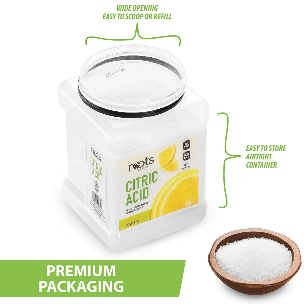All-Natural Citric Acid | 1.88 Pound | Kosher for Passover | Food-Grade Flavor Enhancer, Household Cleaner &