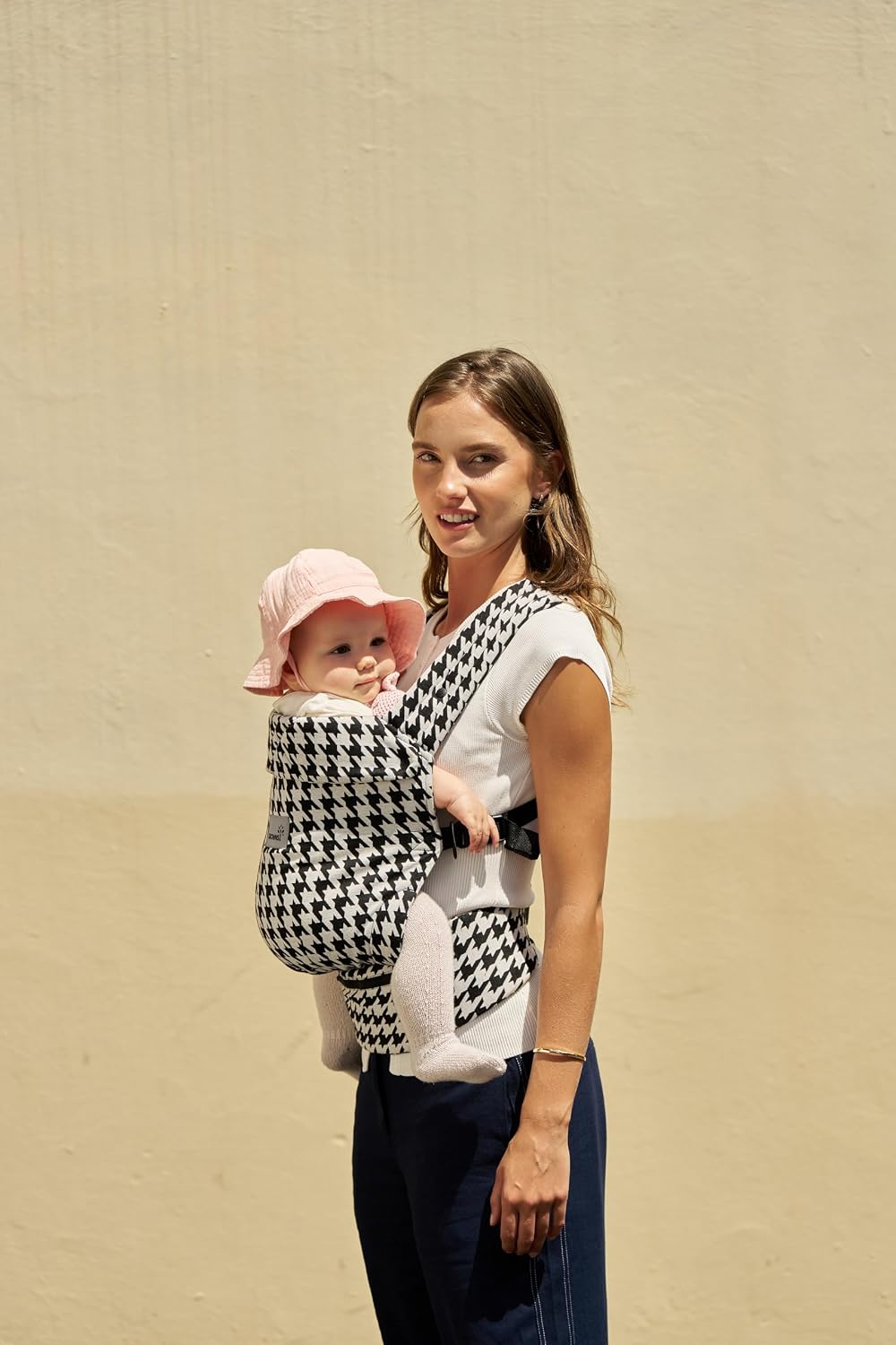Baby Carrier Newborn to Toddler with Head Support, Houndstooth | Lightweight Ergonomic for Infant 7-44 lbs Newborn