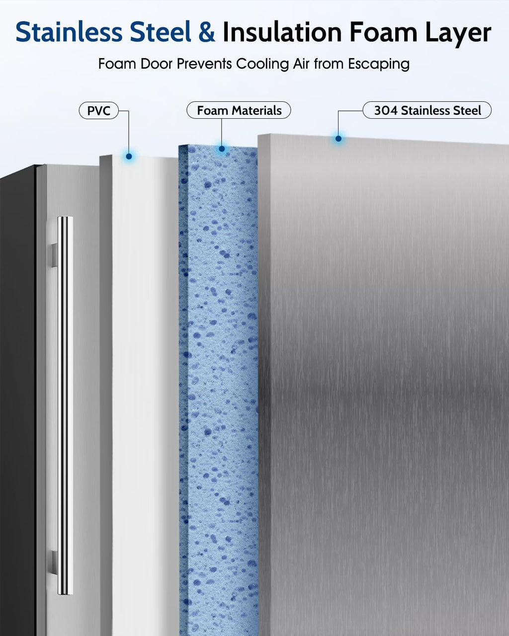 24 Inch Beverage Refrigerator,180 Cans Outdoor Refrigerator