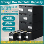 Trading Card Storage Box, Card Boxes with 60 Divider, 200 Card Sleeves
