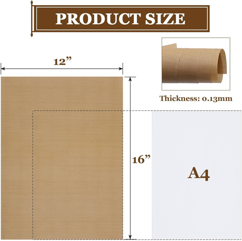 20 Pack Teflon Sheet for Heat Press, Heat Transfer Press Cover Paper Heat Resistant Transfer Protector Mats for