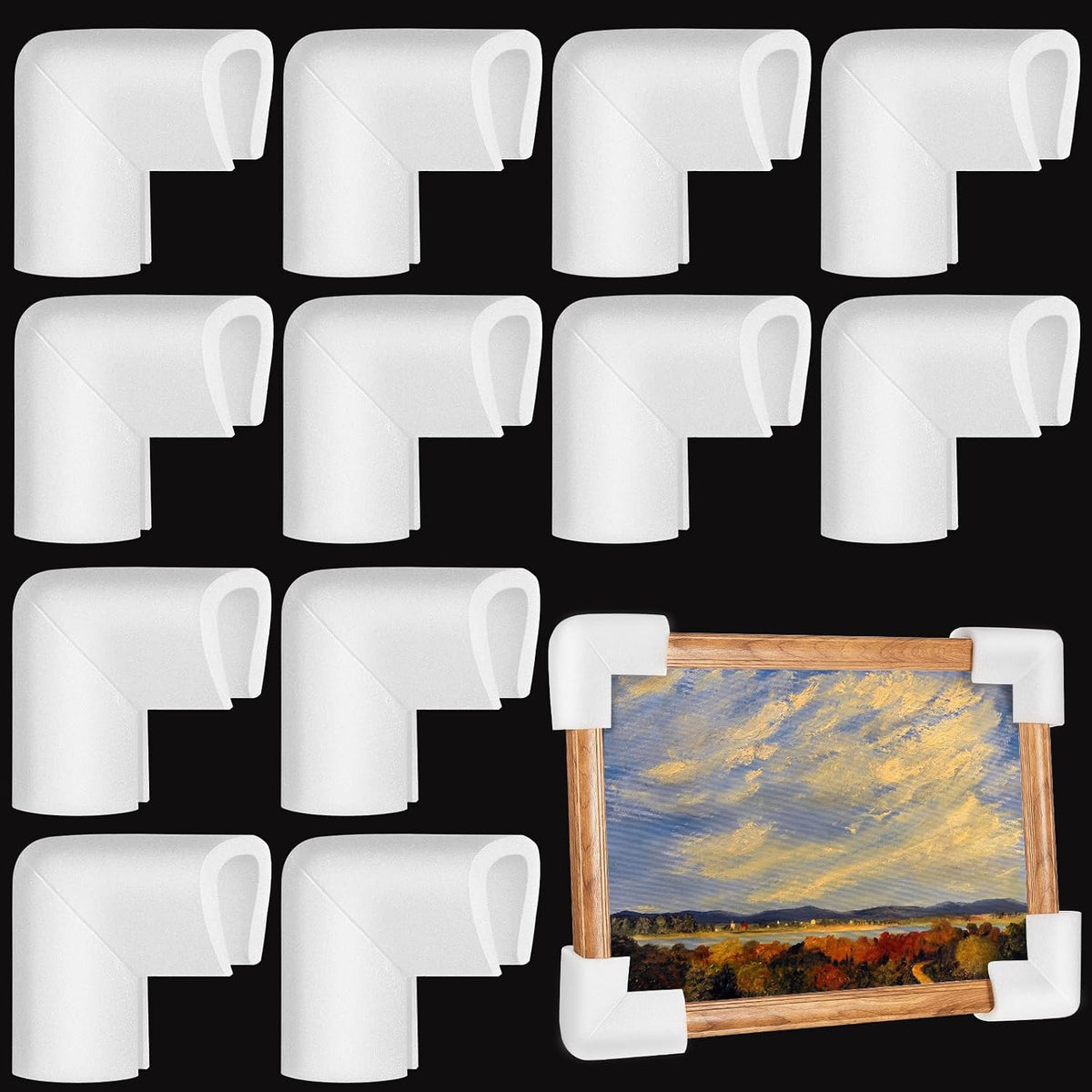 12 Pcs Foam Corner Protectors for Moving Mirror Art, TV Moving Box