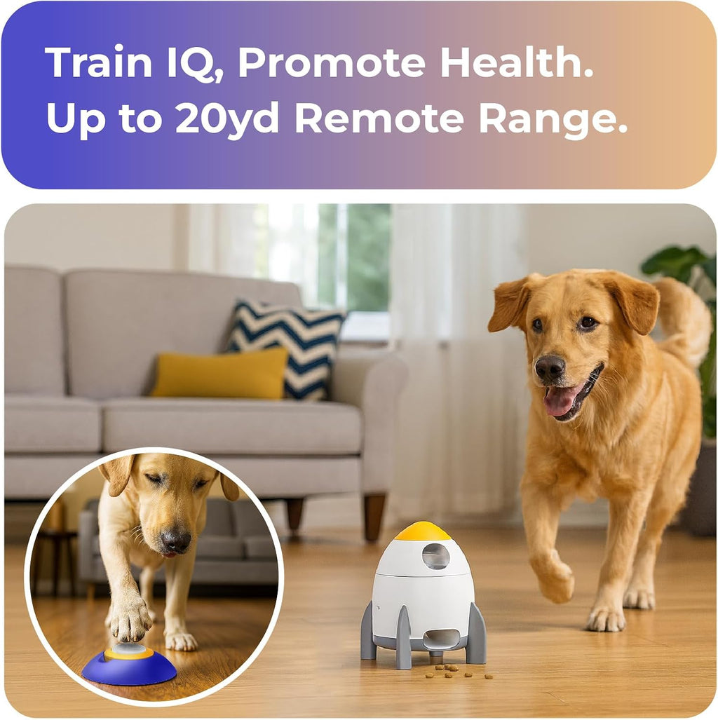 Interactive Dog Puzzle Feeder Toy, Automatic Dogs Treat Dispenser for IQ Training & Slow Feeder, Dog Food Dispenser