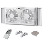 9'' Window Fan with Thermostat & LED Display, Reversible Airflow